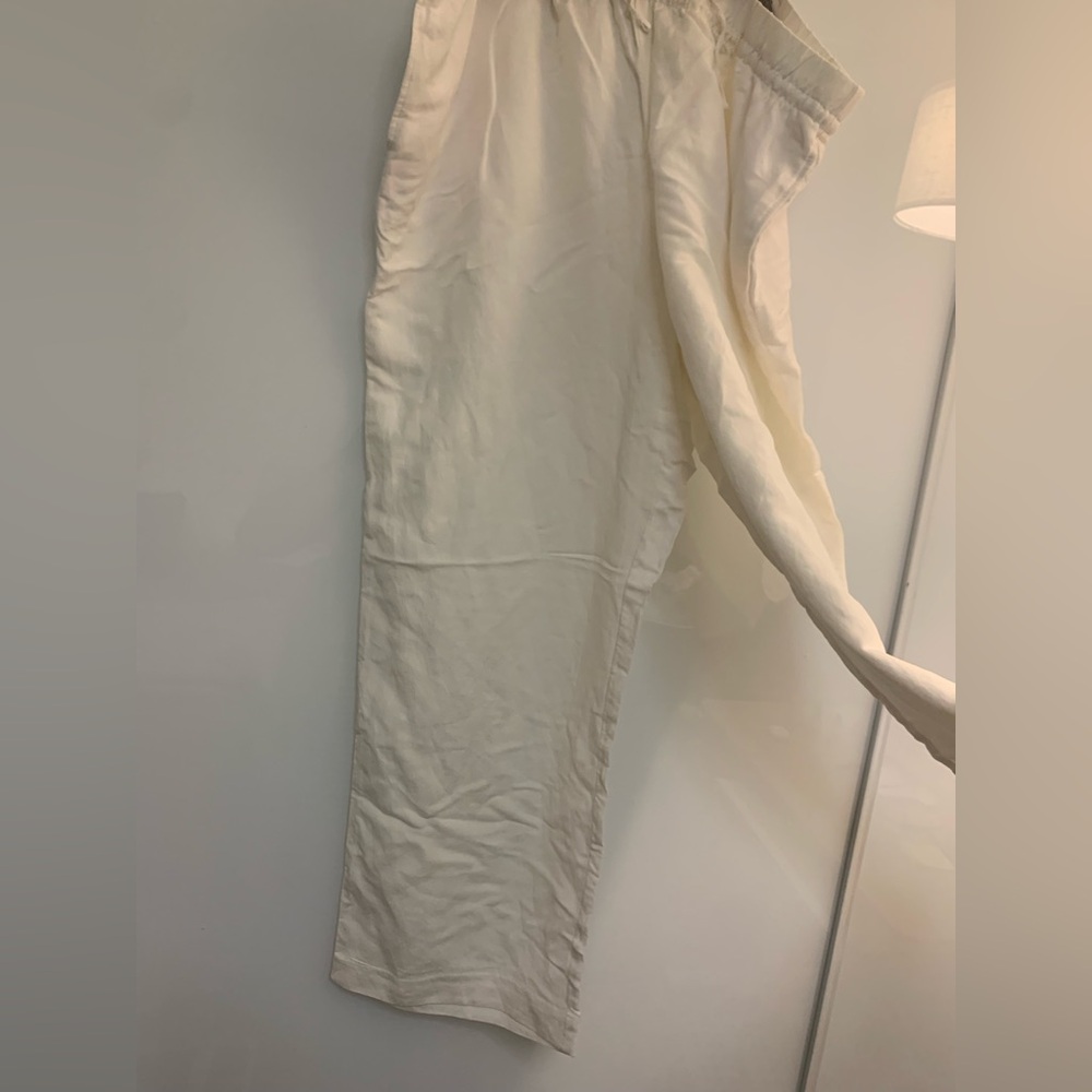 White linen blend pants - BNWT - Picture 4 of 5